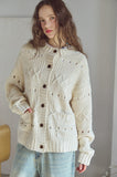 Openwork Round Knit Cardigan
