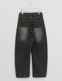 Kyopa cut brushed denim wide pants