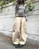 Two-fit Stripe Unbalanced Strap Long Sleeve T-Shirt