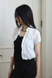 Wrinkle cropped shirt