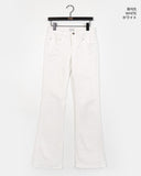 Lajeun Low Rise Slit Cotton Bootcut Pants