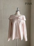 Verna Half Off Shoulder Big Collar Blouse