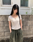 Diffuse Lace Short Sleeve T-shirt