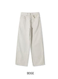 Rib Soft Wide Cotton Pants