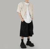 Buckle Balloon Half Pants