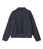 Heren Collar Ribbed Cardigan