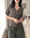 Taysi Roll-up Three Quarter T-shirt