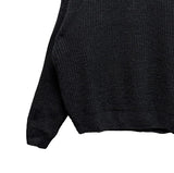 Basic Over Fit High-Neck Half Zip-Up Knit