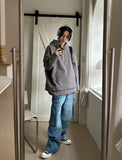 Wide cargo denim pants
