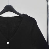 Cozia Cropped Knitwear Short-sleeved Cardigan