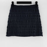 Mitten pleated mini skirt