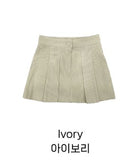 Corduroy Pleated Skirt