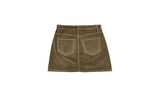 Veil khaki suede mini skirt