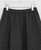 Ruronco Wool Dot Midi Skirt