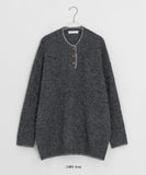 [Unisex] Mitpony Button Color Mix Wool Over Knit