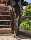 Early linen pintuck banding slacks