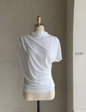 Evid Shirring Drape T-Blouse