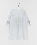 [unisex] Hirom Mesh Sporty Lettering Over Short Sleeve Tee