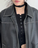 Pero Vintage Washing Leather Jacket