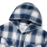 Ombre Check Western Hood Shirt