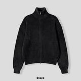 Curas Angora Zip-Up Cardigan