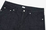 Non-fade Raw Wide Denim Pants