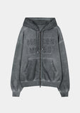 MINED CUT OUT PATCH HOOD ZIP-UP