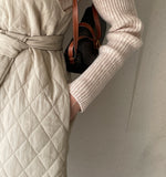 Serge Quilted Bustier Padded One Piece (Belt Set)