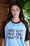 Cute Chill Raglan Short Sleeve Tee