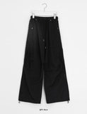 Soluna Parachute String Shirring Wide Banding Pants