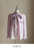 Eloni satin tie blouse