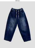 Lazy Blue Print Balloon Denim