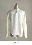 Credi Satin Tie Shawl Blouse