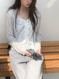 Weu Linen Rib Knit Cardigan