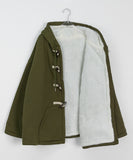 Melbon Fleece Duffel Hood Half Coat