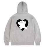 [UNISEX]Bear Heart Back Printing Hoodie