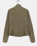 Femo vintage high neck collar button cotton jacket