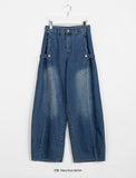 Myaho side snap balloon denim pants