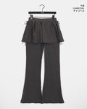 [Fake Layered] Cutin Ribbon Skirt Leggings Pile Skirt Pants