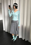 TWIST BUTTON CARDIGAN