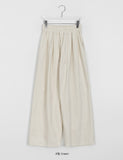 Iyaki Banding Wide Cotton Pants
