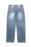 Henon Dart Cat Brush Denim Pants
