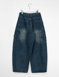 [unisex] Pihyo Carpenter Balloon Denim Wide Pants