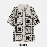 Clover Crochet Short Sleeve Cardigan