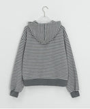 Mobet Stripe Two-Way Hood Zip-Up