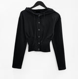 Tonbeu snap hooded cardigan