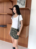 [MADE] Dear Basic Ribbed Square Neck Short Sleeve T-shirt