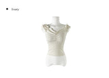 Hope Flower Shirring Layered Sleeveless