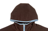Rihan Color Matching High Neck Hood Fleece Zip-Up