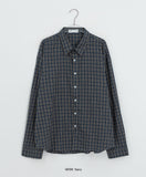 [unisex] Kurohi Check Over Long Sleeve Shirt